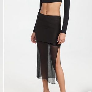 Helmut Lang Mixed Media Skirt